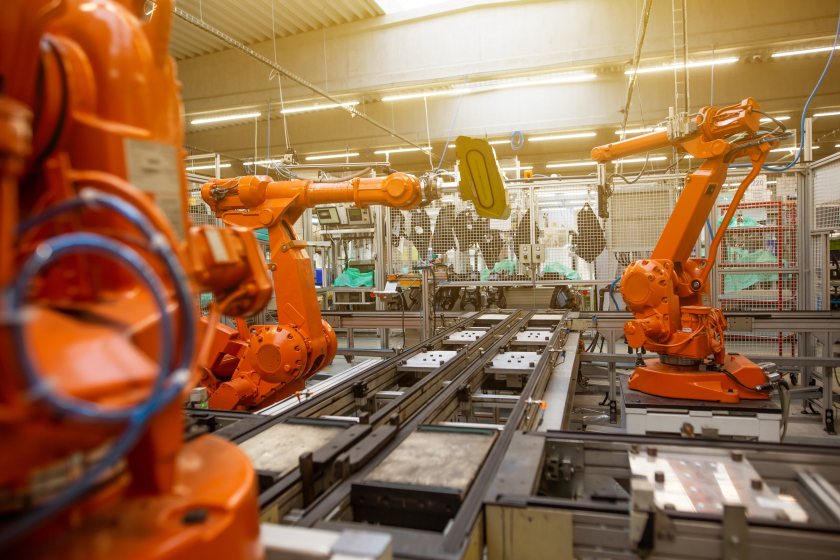 Industrial Robots at a factory