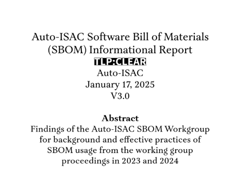 Auto-ISAC SBOM Report 2025